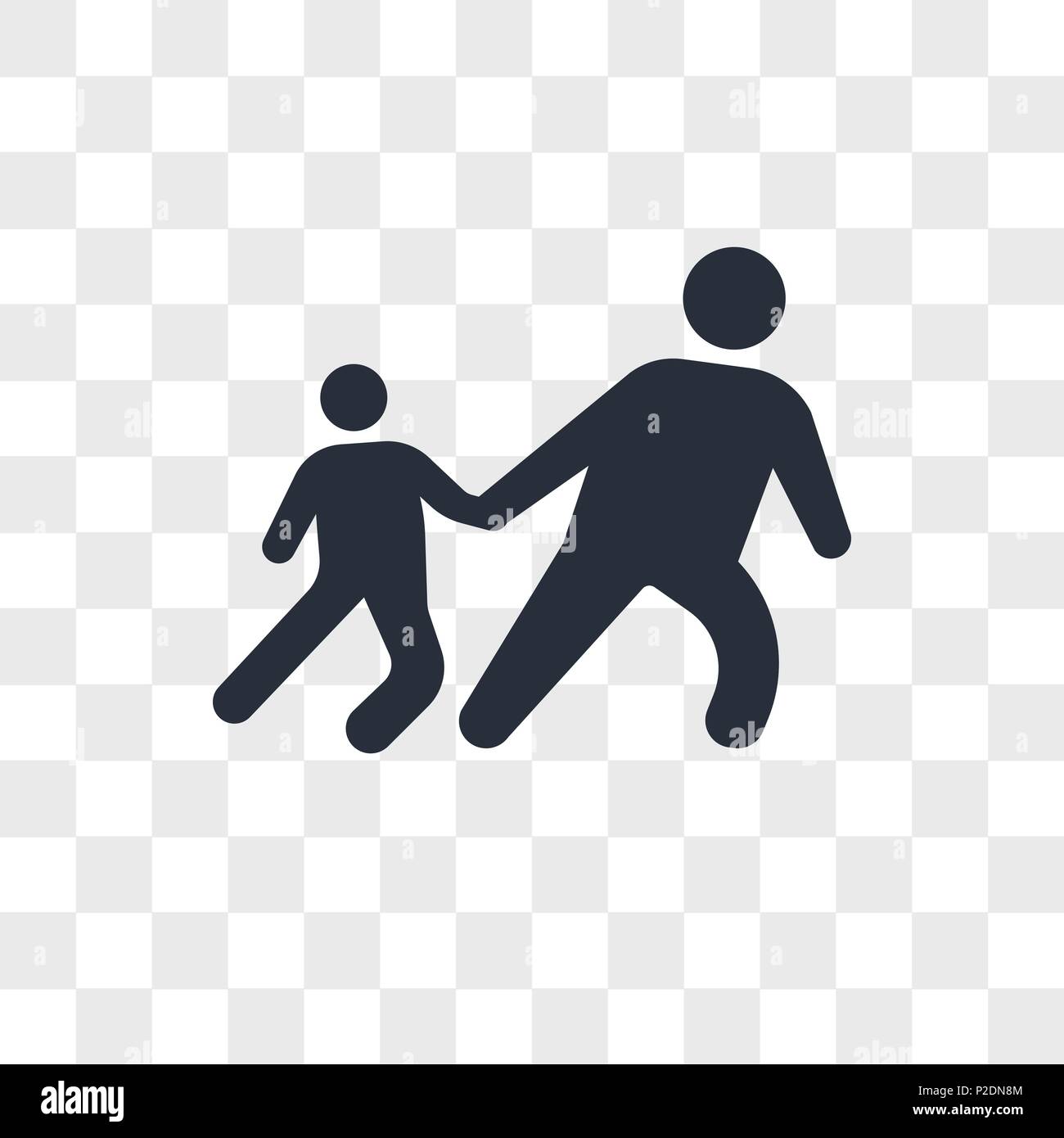 Faites glisser l'icône vecteur enfant isolé sur fond transparent, faites glisser le logo enfant concept Illustration de Vecteur