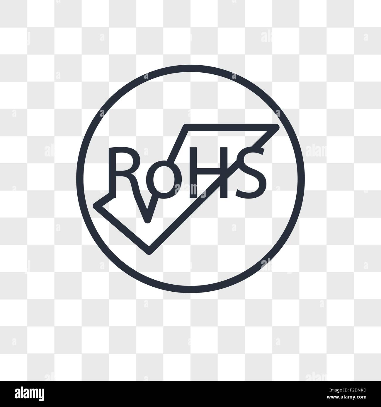 Icône vecteur rohs isolé sur fond transparent, compatible ROHS concept logo Illustration de Vecteur