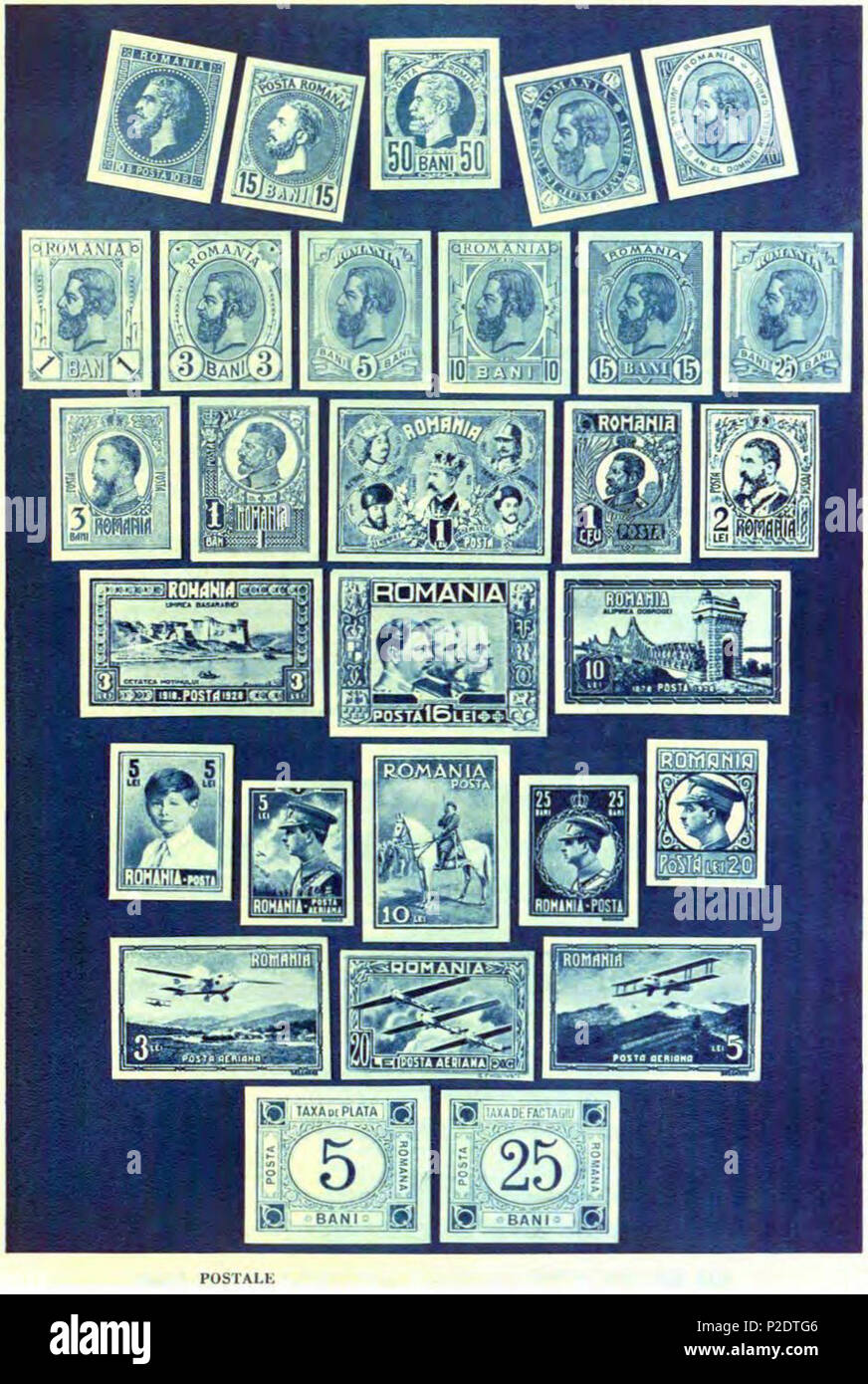 . Român ? : Le timbre po ?tale imprimate la fabrica de timbre în perioada 1876 - 1932 . Date inconnue. Inconnu 63 1876 - 1932 Timbre Banque D'Images