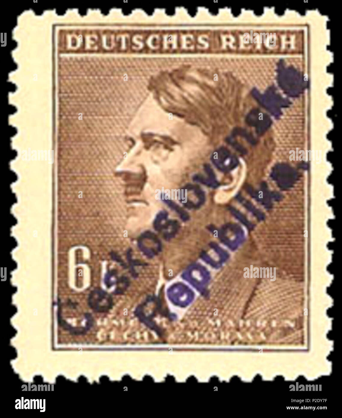 . Anglais : timbre-poste de troisième Reich Protectorat de Bohême et Moravie, Adolf Hitler, surimprimées à Plzen (II), 1945 ? ? ? ? ? ? ? ? ? ? ? ? ? ? ?  ? ? ? ? ?  ? ? ? ? ? ? ? ? ? ? ? ?  ? ? ? ? ? ? ? ?  ? ? ? ? ?  ? ? ? ? ? ? ?  ?  ? ? ? ? ? ? ?, ? ? ? ? ? ? ? ? ? ? ? ? ?  ?  ? ? ? ? ? ? ? (II) ? 1945 ? ? ? ?. 1945 ; chargé 2009-08-14. Chargé par Nickpo Plzenovpt QSW1945BuM 10 Banque D'Images