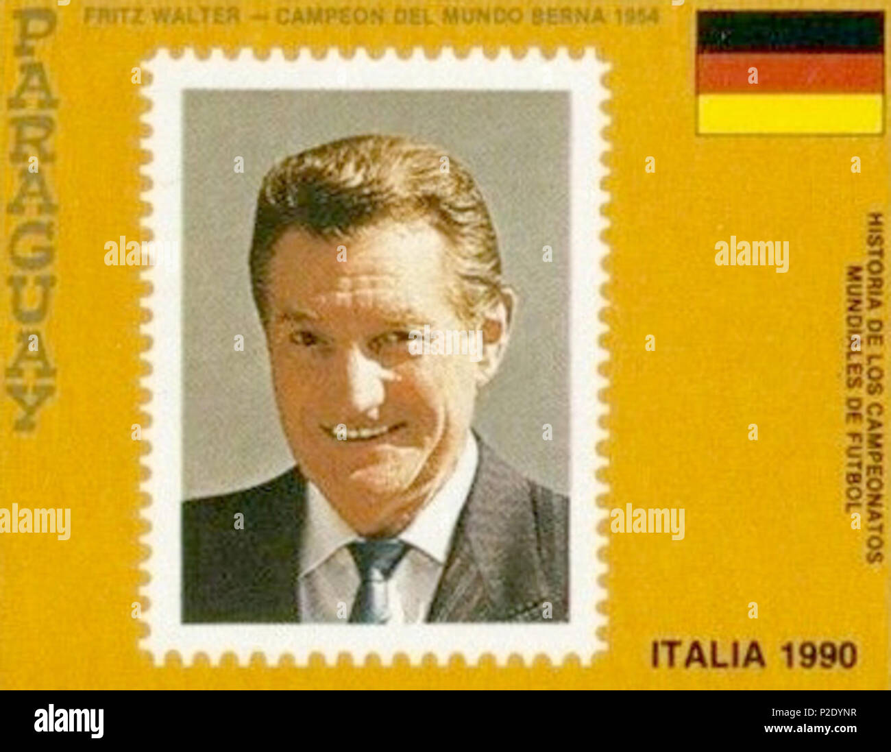 . Fritz Walter . 1988. Inconnu 21 Fritz Walter 1988 Paraguay stamp Banque D'Images