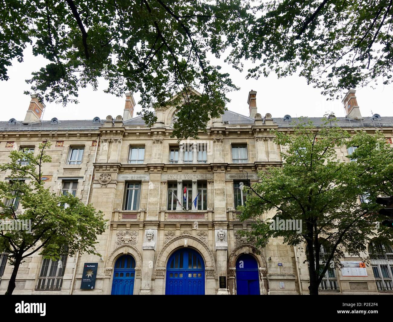 Lycée Voltaire, école secondaire française, créé en 1889, Paris, France Banque D'Images