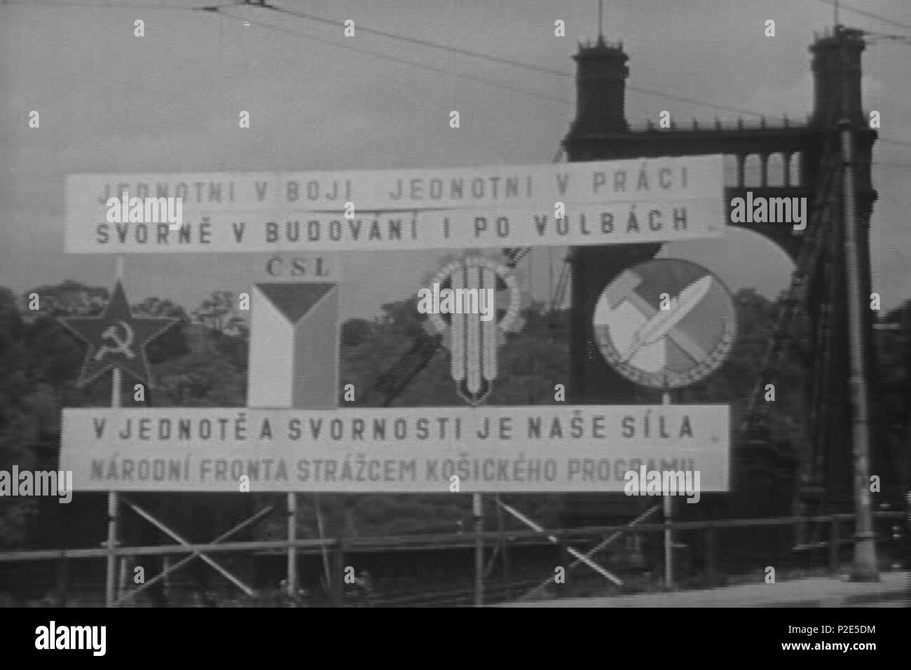. Národní fronta ?ech ? Un Slovák ? . 18 septembre 1947. Archives nationales (archive.org) Narodni 36 fronta Banque D'Images