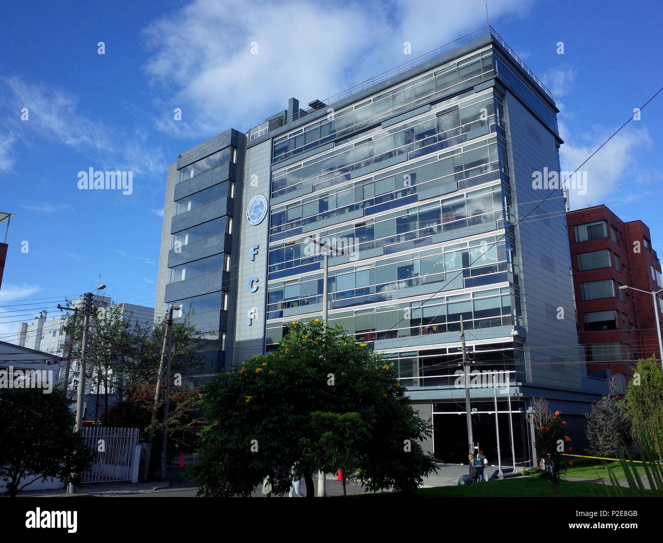 Bogota, Colombie, 14 Jun 2018 - Le siège de la Fédération de football colombien Banque D'Images