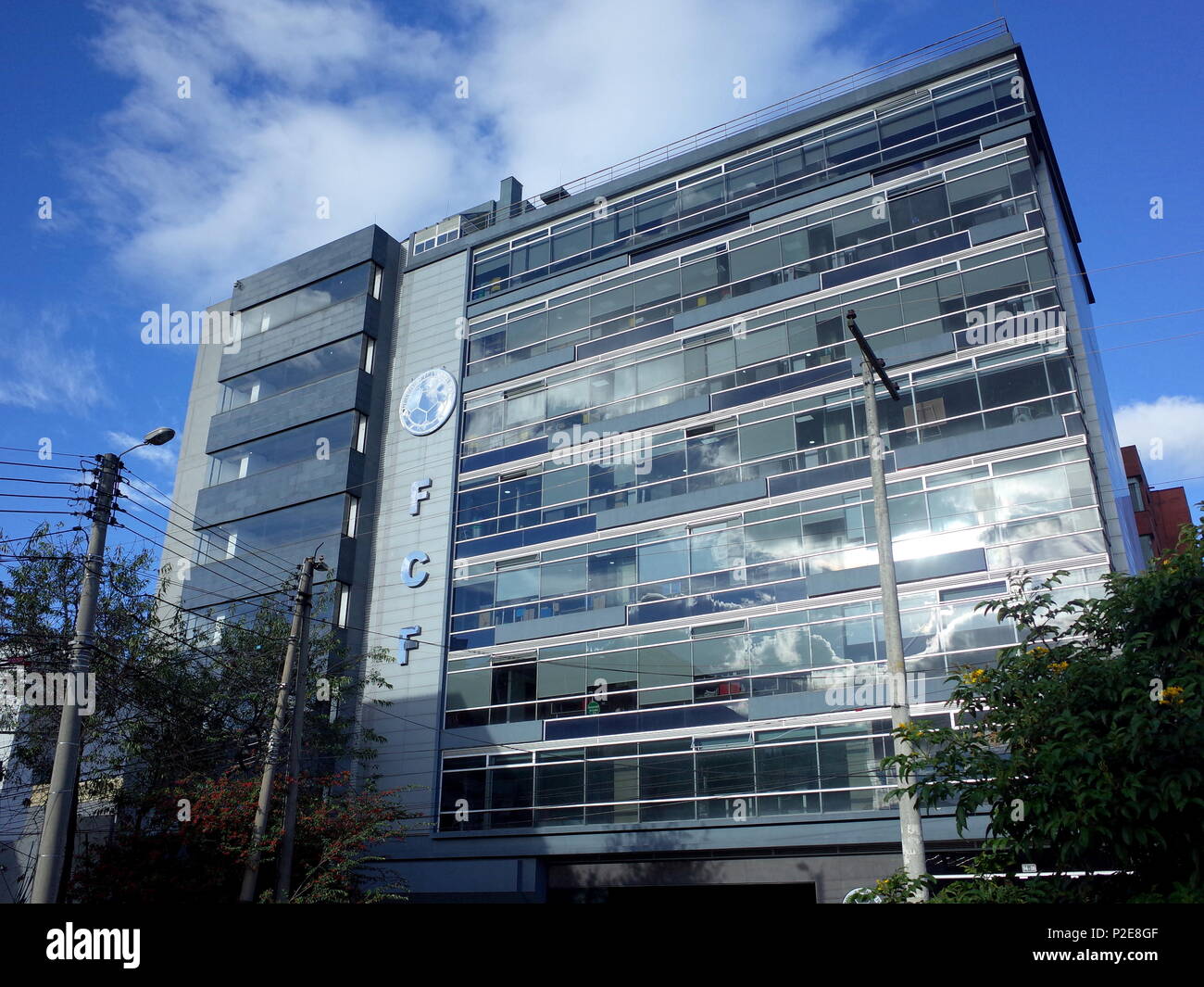 Bogota, Colombie, 14 Jun 2018 - Le siège de la Fédération de football colombien Banque D'Images
