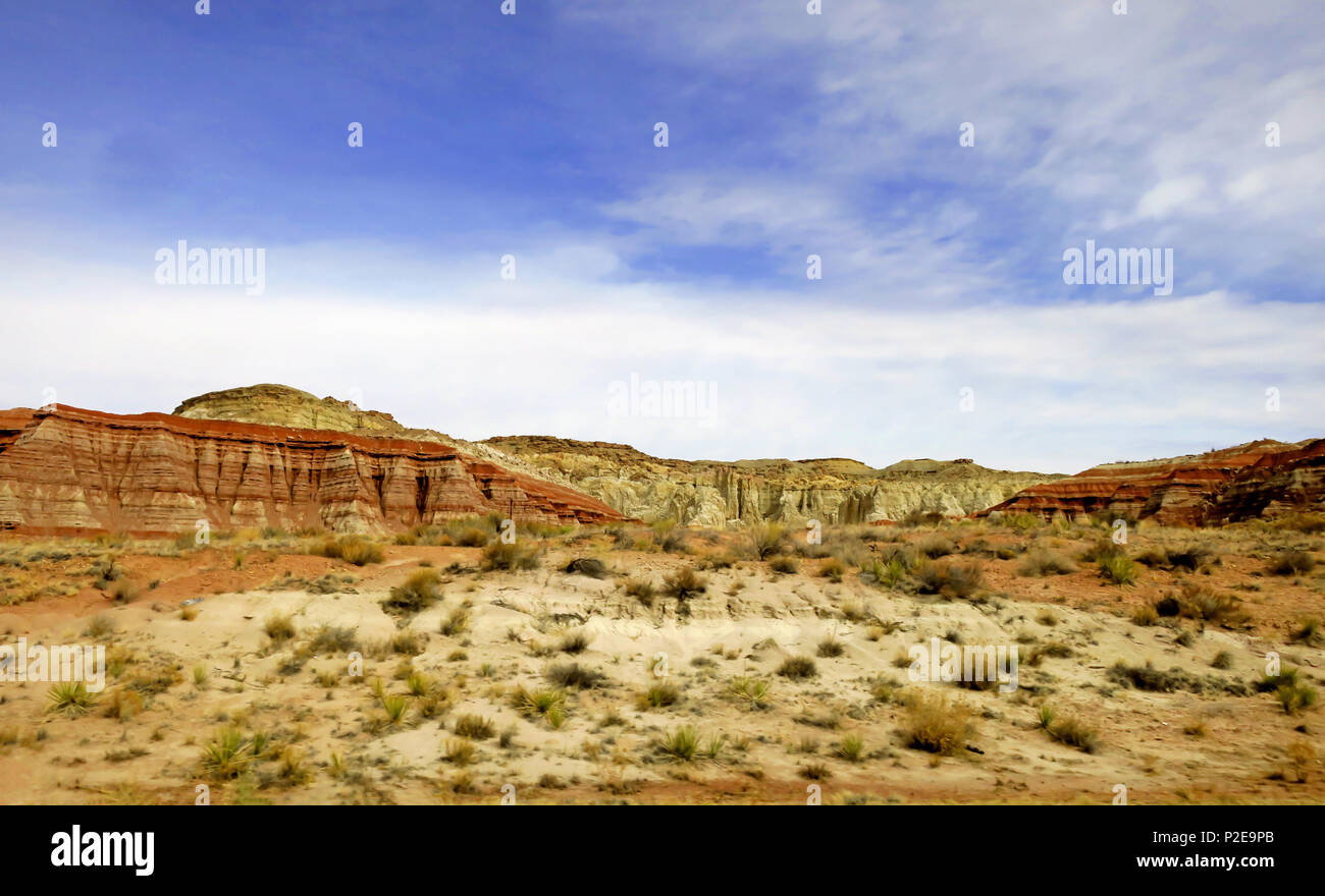 Un paysage du Grand escalier avec un ciel bleu. Banque D'Images