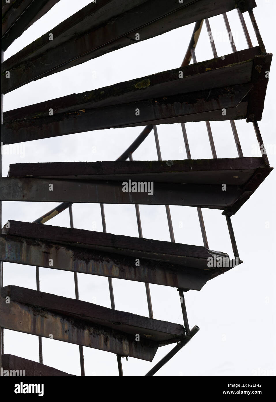 Escalier à la sortie de secours Banque D'Images