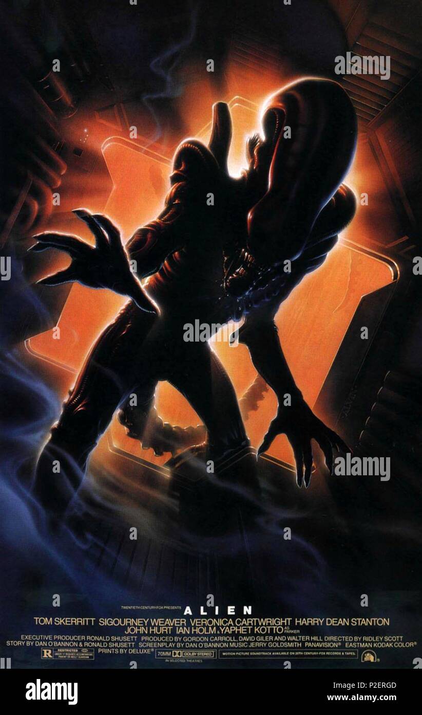 Affiche du film titre du film extraterrestre Banque de photographies et d’images à haute