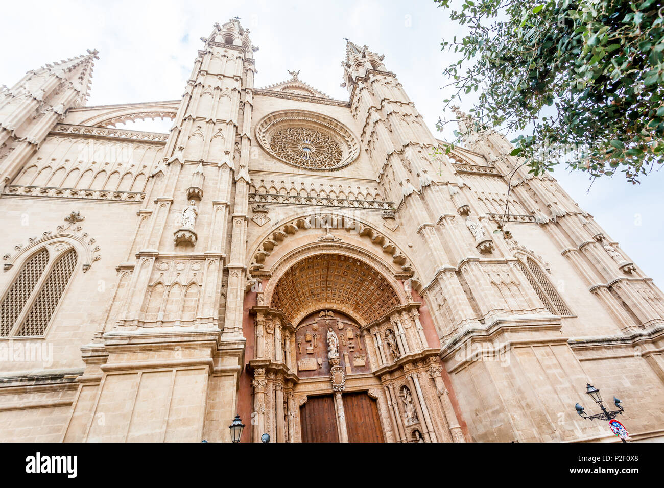 La cathédrale de Palma, la Seu, vieille ville de Palma, Palma de Mallorca, Majorque, Îles Baléares, Mer Méditerranée, Espagne, Europe Banque D'Images