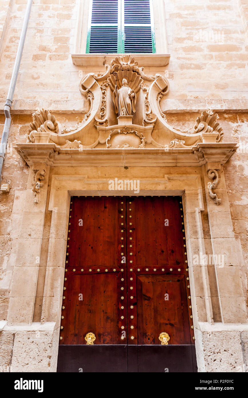 Vieille porte, centre historique de la ville, Ciutat Antiga, Palma de Mallorca, Majorque, Îles Baléares, Mer Méditerranée, Espagne, Europe Banque D'Images