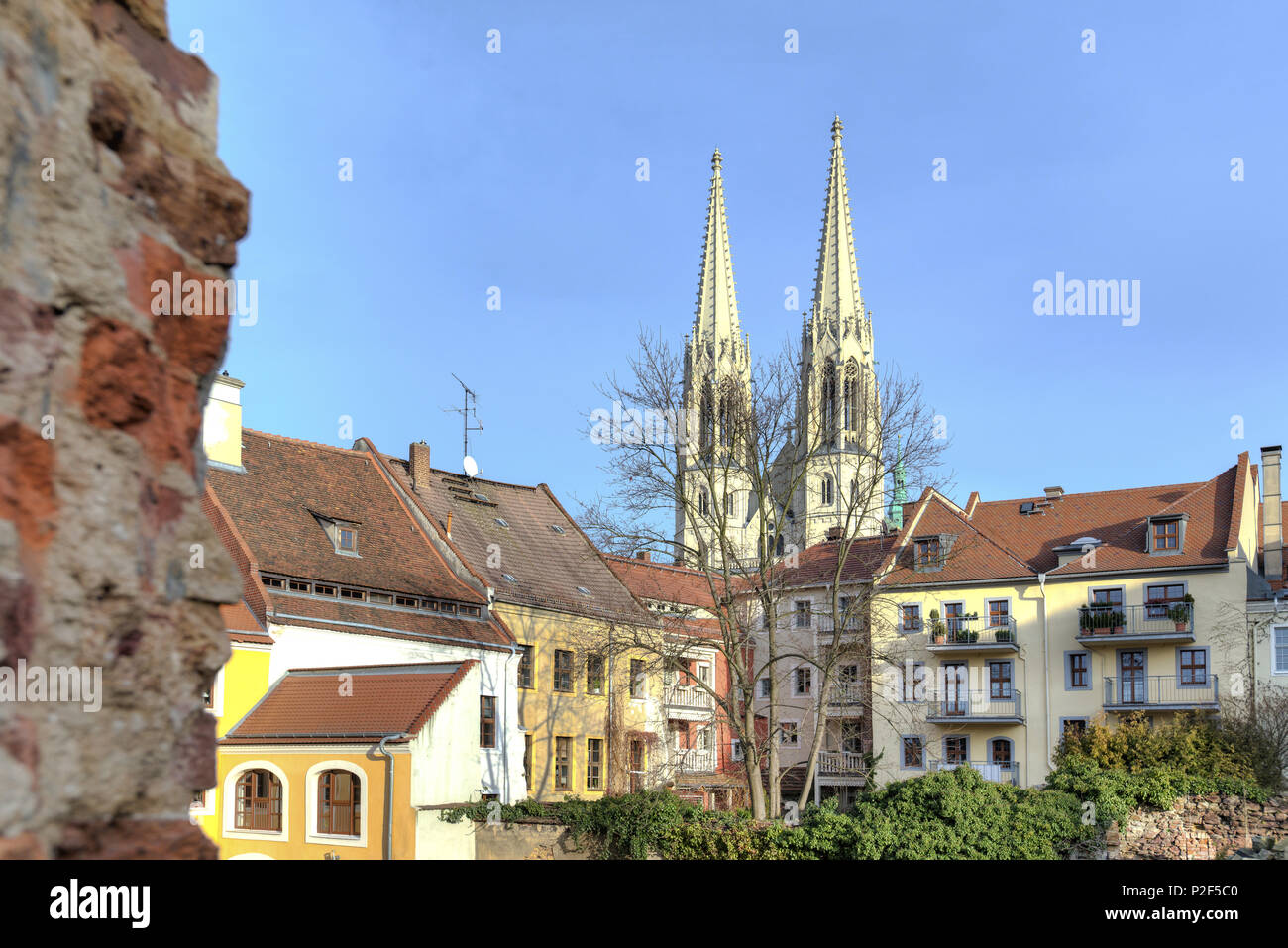 Église Saint Paul und Petre en ville européenne de Goerlitz, Saxe, Allemagne Banque D'Images