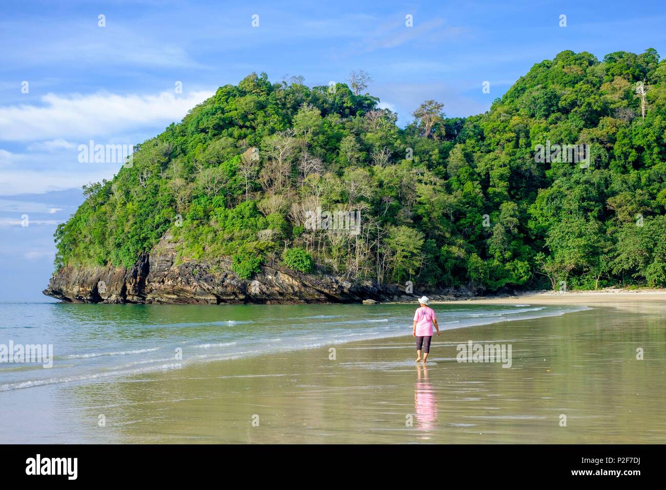 La Thaïlande, province de Phang Nga, Parc national marin de Tarutao, Ko Tarutao island, Ao Molae bay Banque D'Images