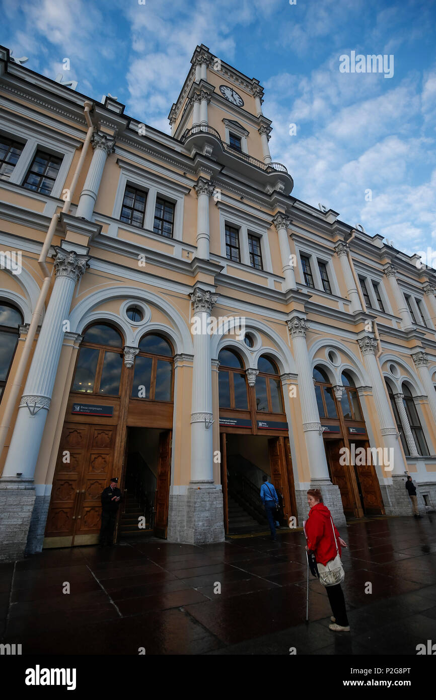 Saint-pétersbourg, Russie. 14 Jun, 2018. Une vue générale de la gare Moskovski sur 14 juin 2018 à Saint-Pétersbourg, en Russie. (Photo de Daniel Chesterton/phcimages.com) : PHC Crédit Images/Alamy Live News Banque D'Images