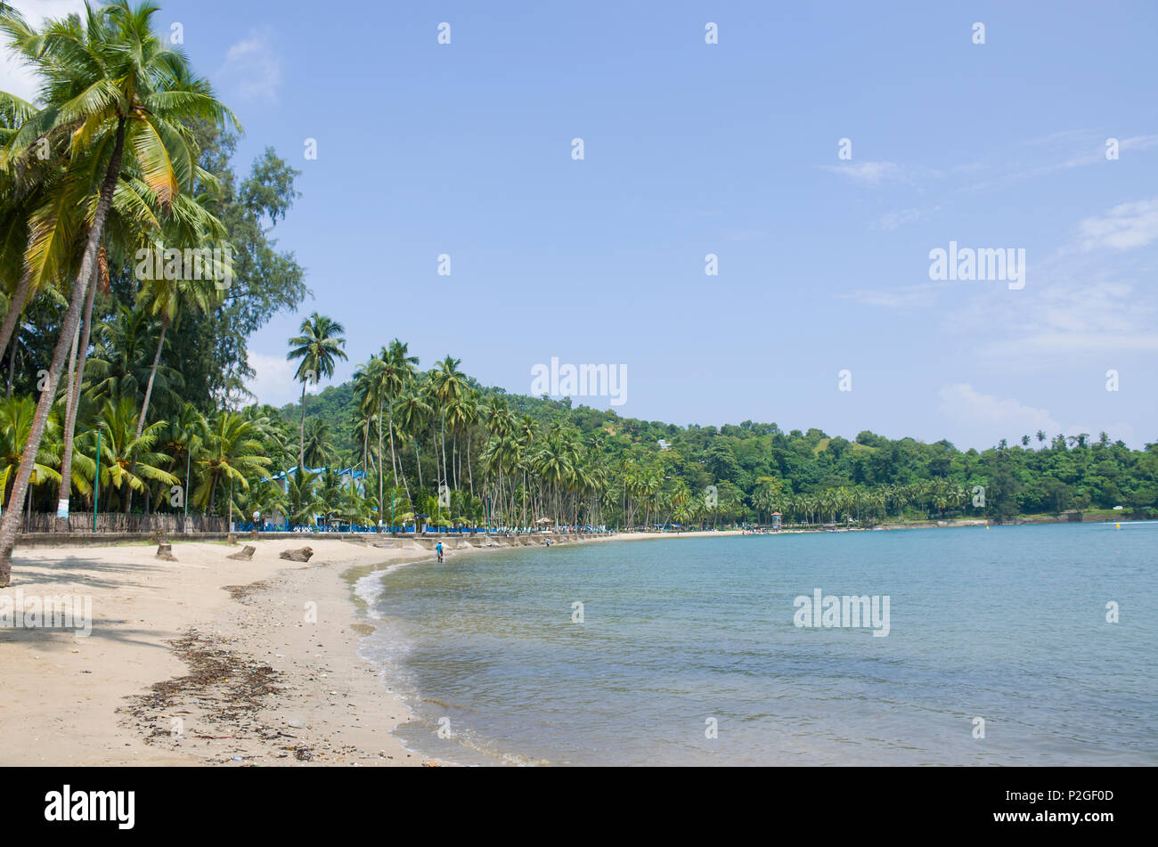 Le beau paysage protégé par la mer d'Andaman en Inde Port Blair Banque D'Images