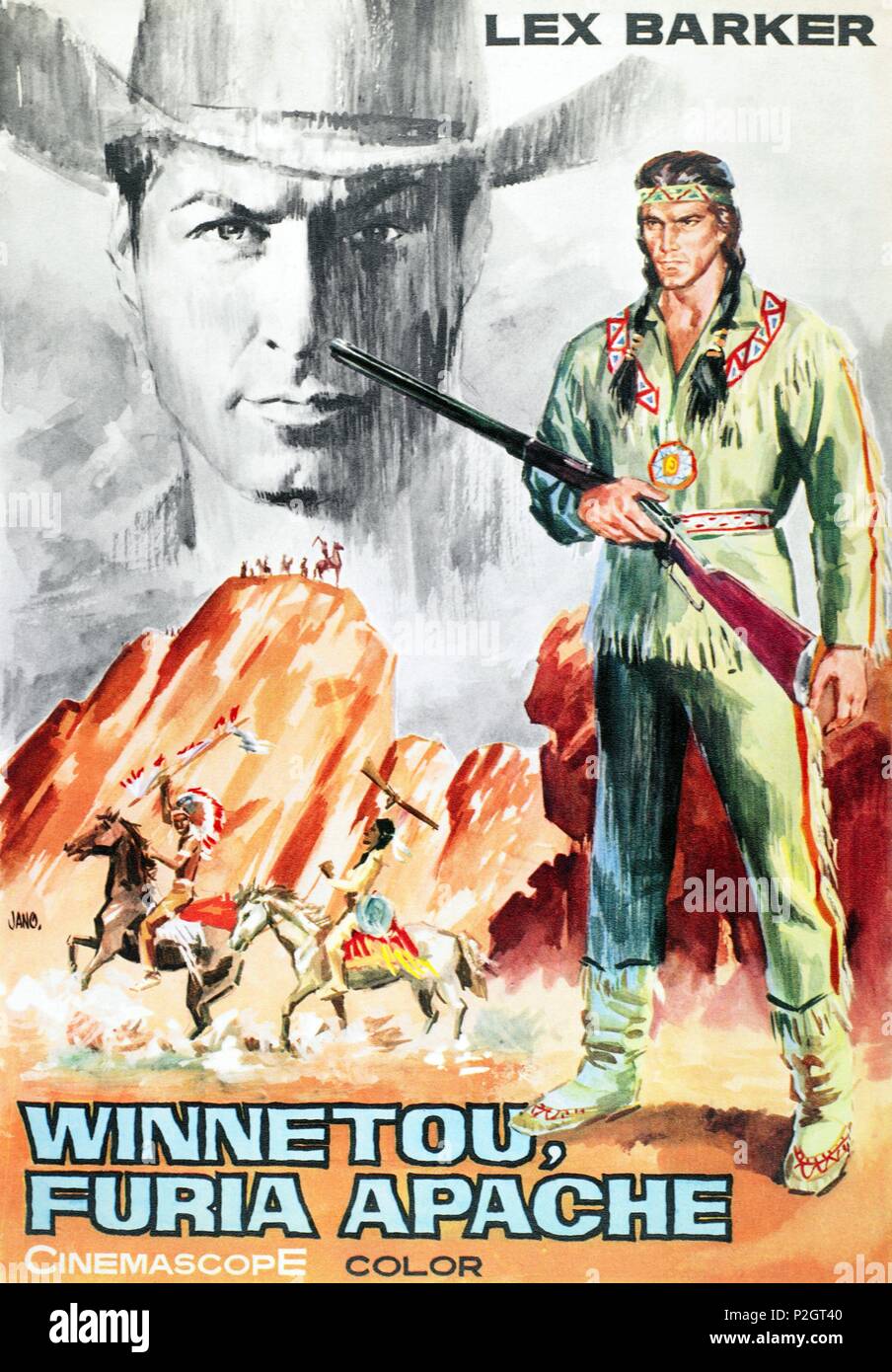 Titre original : WINNETOU-1. TEIL. Titre en anglais : Apache d'or. Directeur : HARALD REINL Film. Année : 1963. Banque D'Images