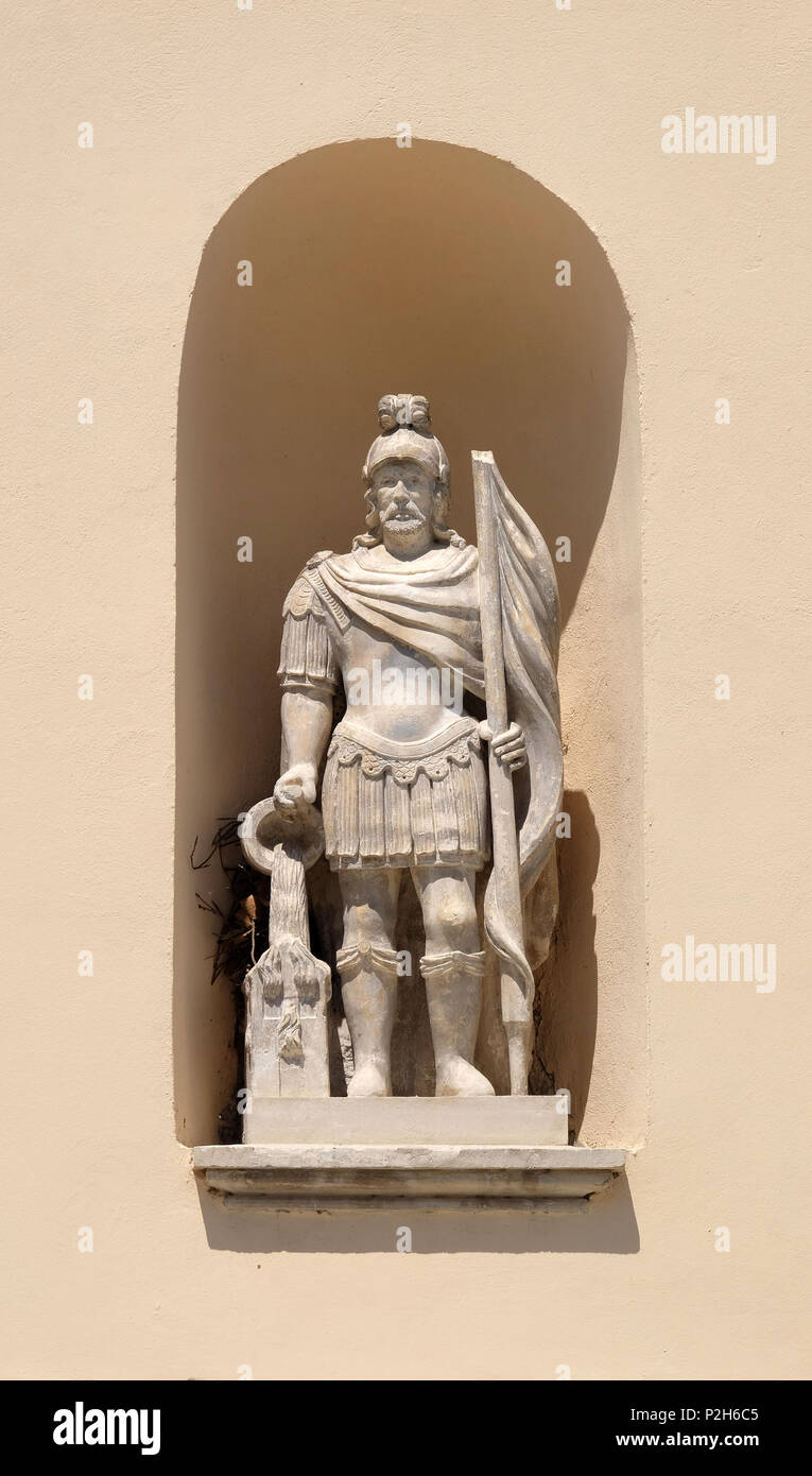 Saint Florian, patron des pompiers à l'église paroissiale de Saint Nicholas à Cakovec, Croatie Banque D'Images