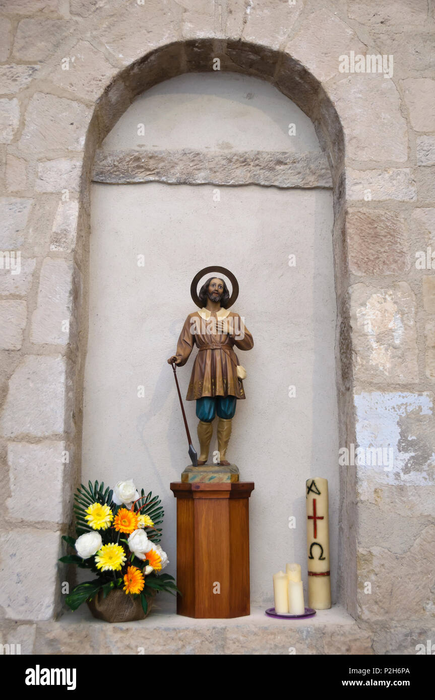 Sculpture religieuse, Catalogne, Espagne Banque D'Images