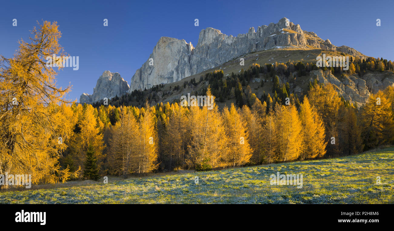 Rotwand et montagne Rosengarten, Alto Adige, le Tyrol du Sud, Dolomites, Italie Banque D'Images