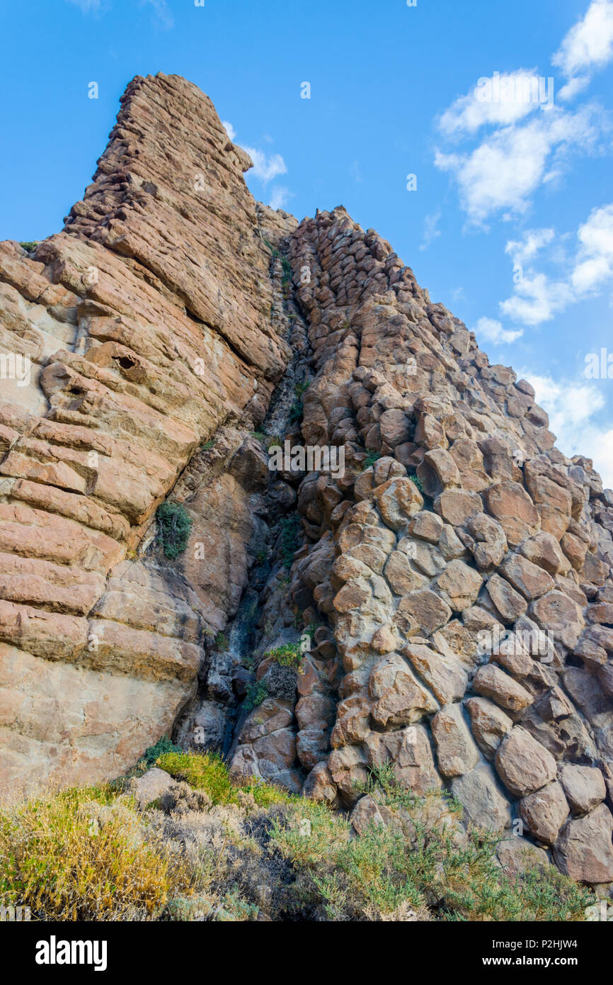 Formation unique de 'la cathédrale' rock à Teide, Tenerife, Canary Island Banque D'Images