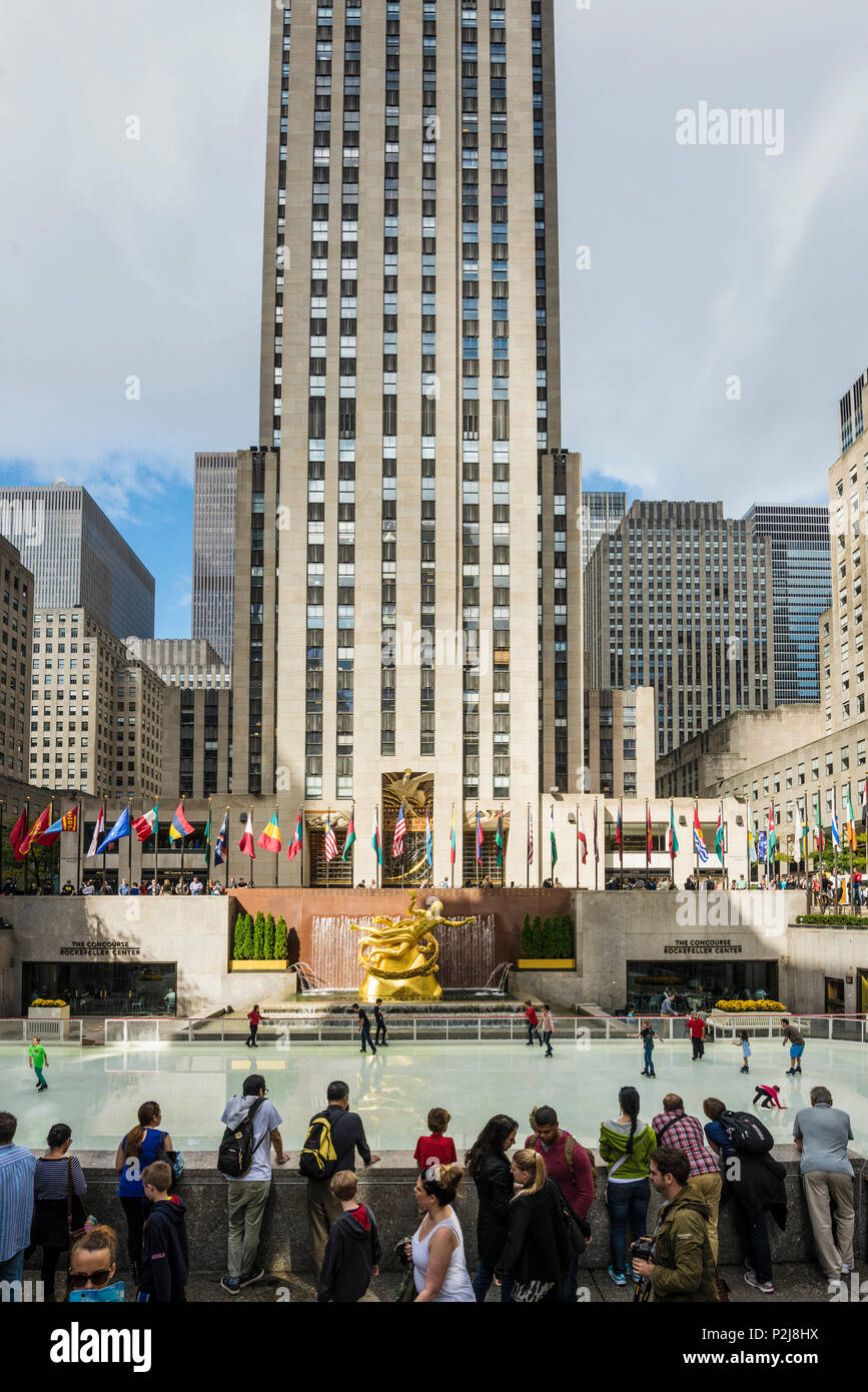 Le Rockefeller Center, Manhattan, New York, USA Banque D'Images