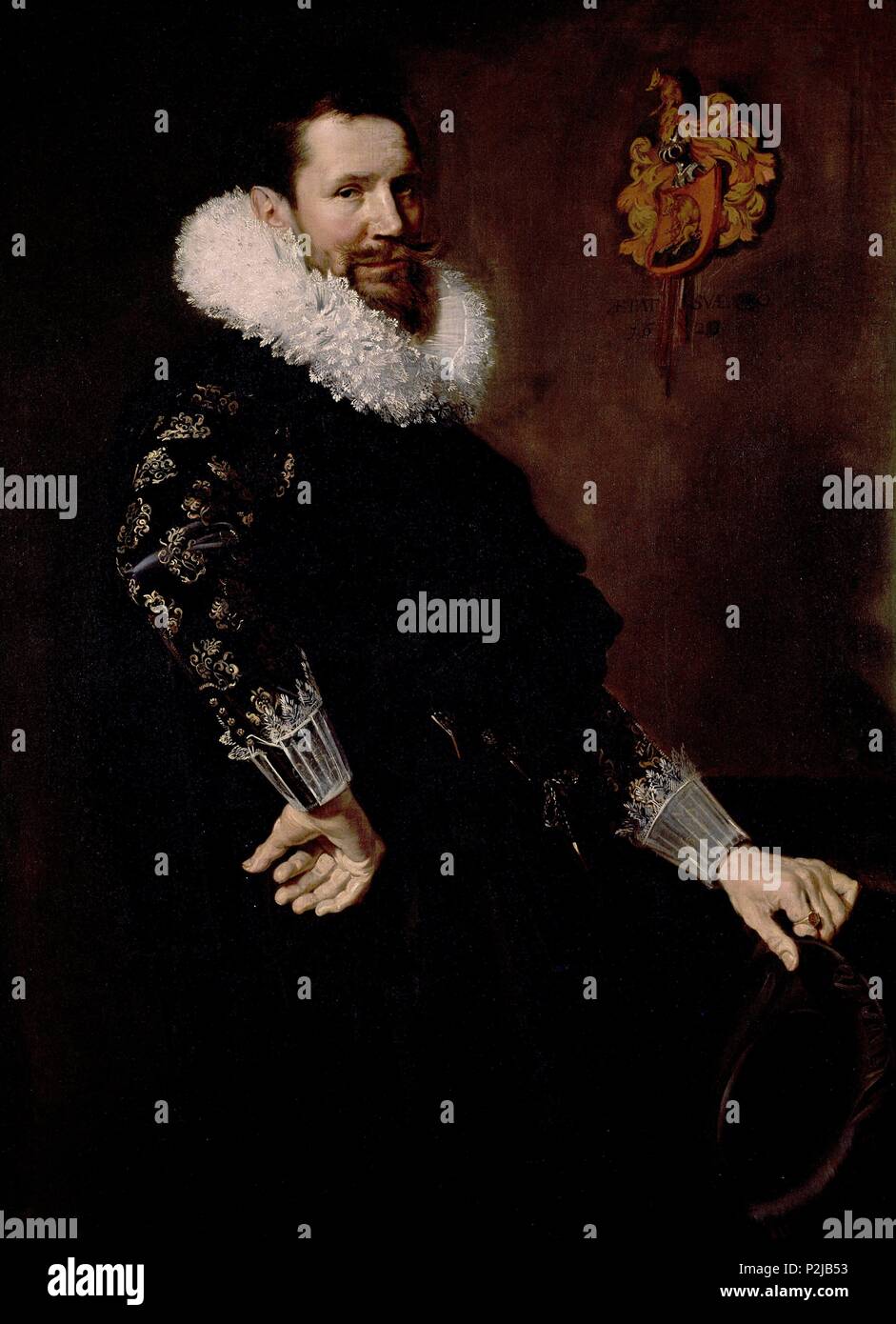 'Paulus van Beresteyn", ca. 1619-1620, huile sur toile, 139,5 x 102,5 cm. Auteur : Frans Hals (ch. 1580-1666). Lieu : MUSÉE DU LOUVRE-peintures, FRANCE. Aussi connu sous : PABLO VAN BERESTEYN. Banque D'Images