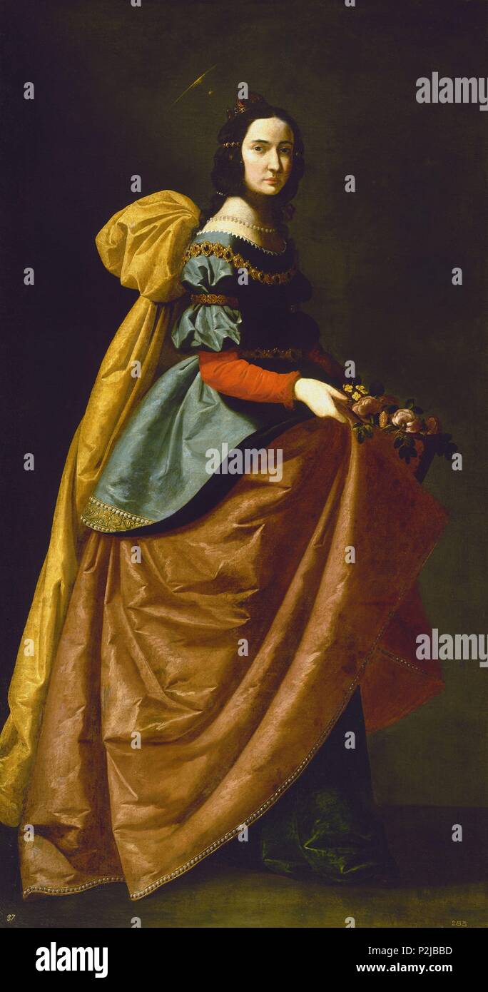 'Saint Elisabeth de Portugal', ca. 1635, l'espagnol Baroque, huile sur toile, 184 cm x 98 cm, P01239. Auteur : Francisco de Zurbaran (ch. 1598-1664). Emplacement : Museo del Prado-PINTURA, MADRID, ESPAGNE. Banque D'Images