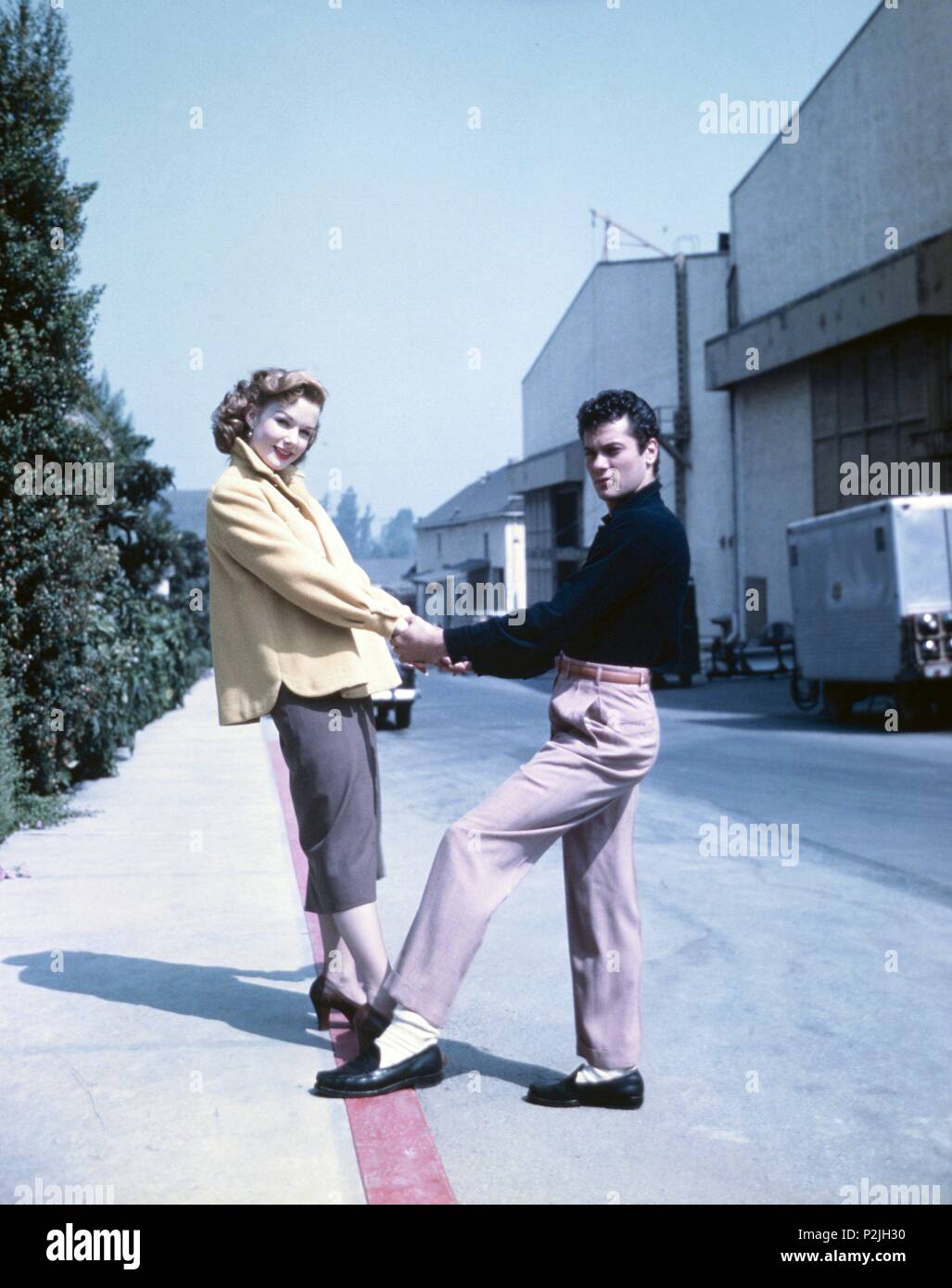 Stars : Tony Curtis, Piper Laurie. Banque D'Images