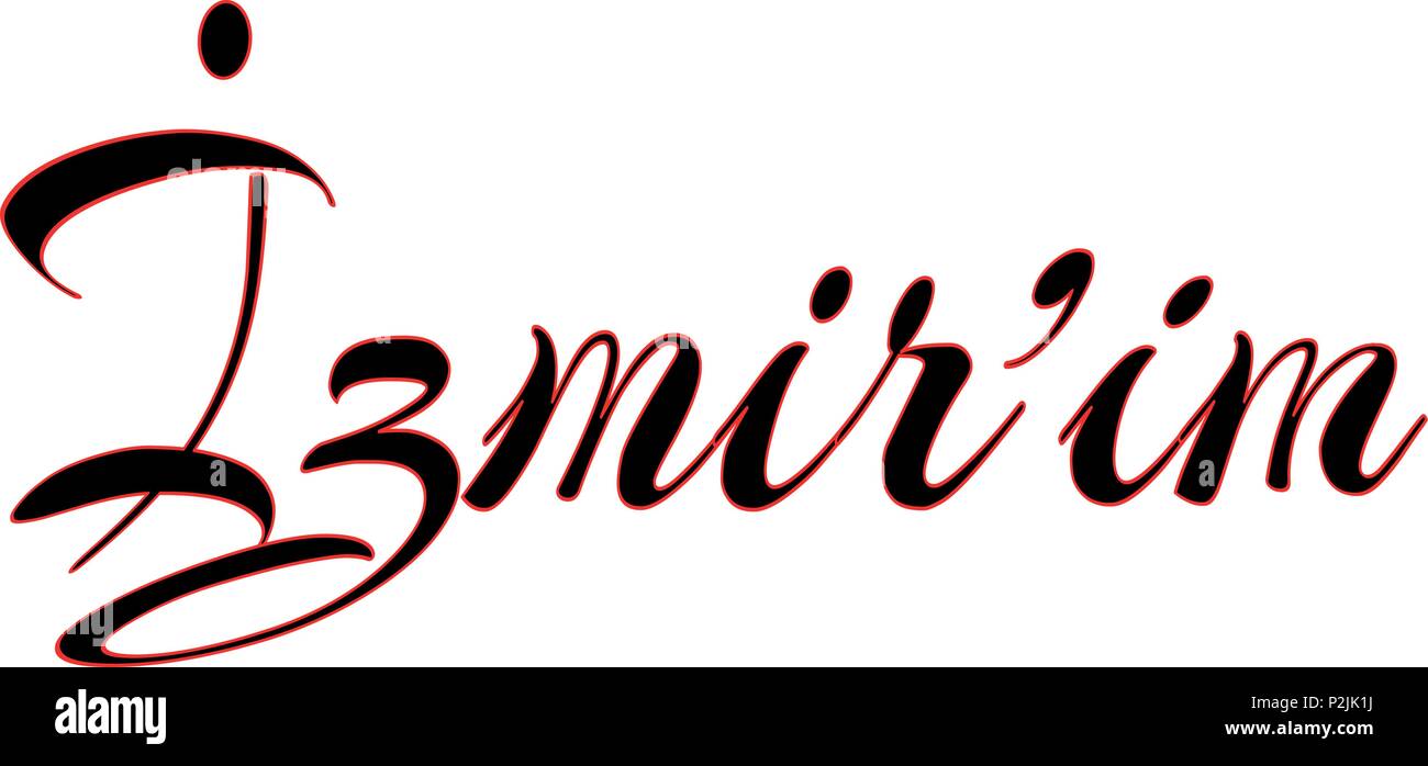 Izmir'im : mon écriture d'Izmir - Vector Illustration de Vecteur