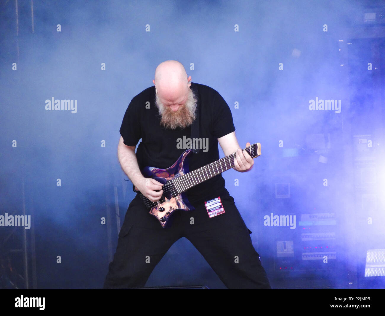 Meshuggah effectuer à la Télécharger 2018 festival à Donnington Park, Leicestershire, UK Banque D'Images