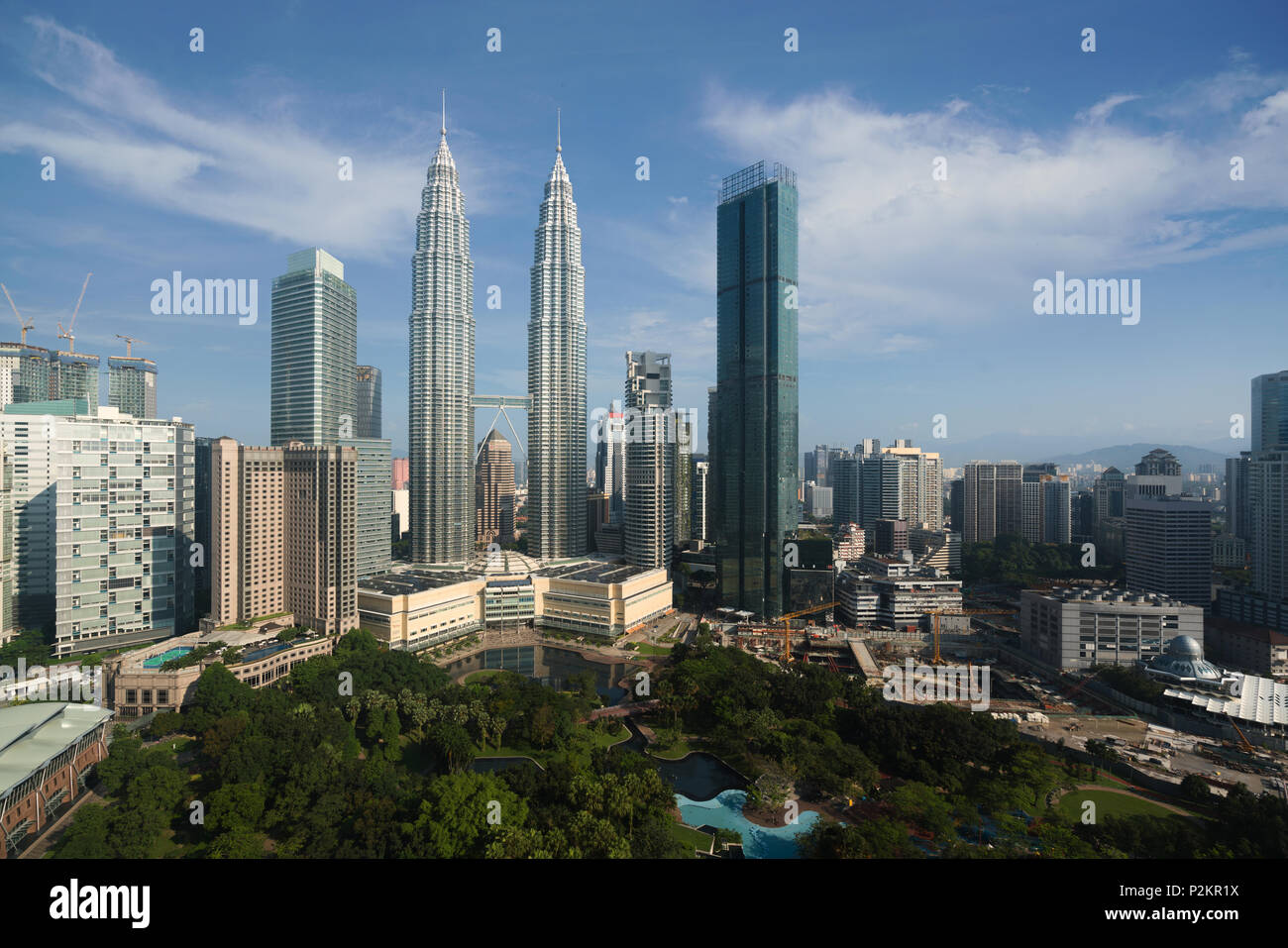 Le centre-ville de Kuala Lumpur et gratte-ciel bâtiment au quartier des affaires du centre-ville de Kuala Lumpur, Malaisie. L'Asie. Banque D'Images