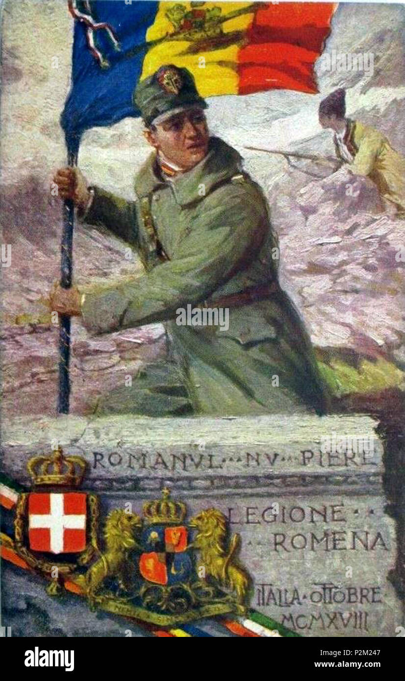 Anglais : c'est une carte postale de propagande publié par Danesi à Rome,  en Italie, en 1918, dans le but de stimuler le recrutement des prisonniers  de guerre austro-hongrois qui étaient