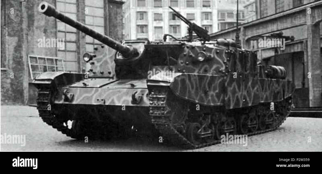 . Anglais : WW2 canon automoteur italien . 12 mars 2016. Banque D'Images