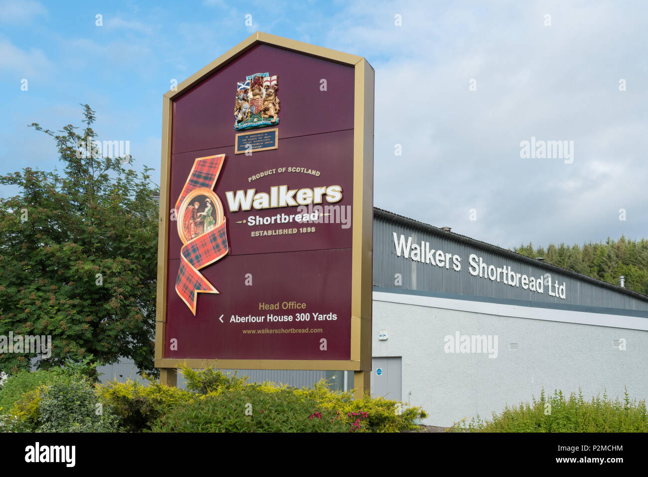 Sablés pur beurre Walkers factory, Aberlour, Ecosse, Royaume-Uni Banque D'Images