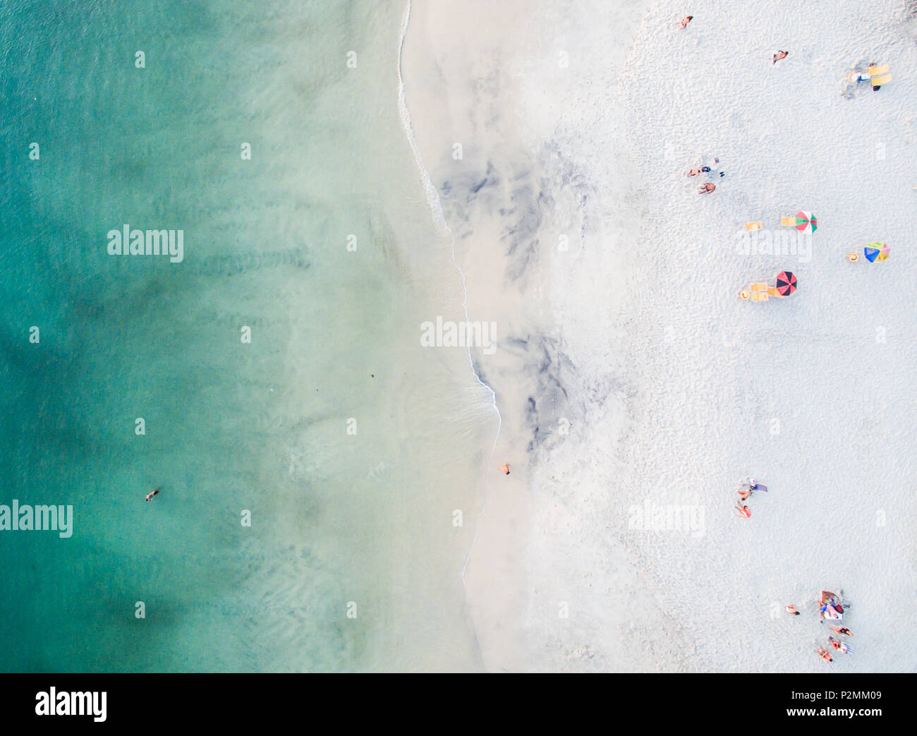 Vue aérienne de la plage de Barra de Guaratiba Banque D'Images