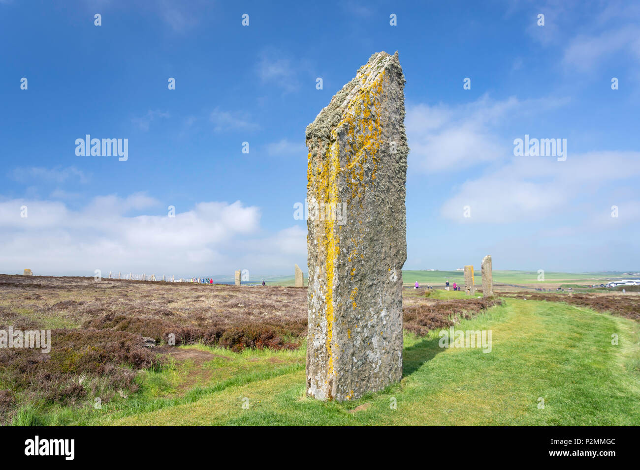 Pierres néolithiques, anneau de Shetlands, près de Stromness, Orkney Islands, continentale, îles du Nord, Ecosse, Royaume-Uni Banque D'Images