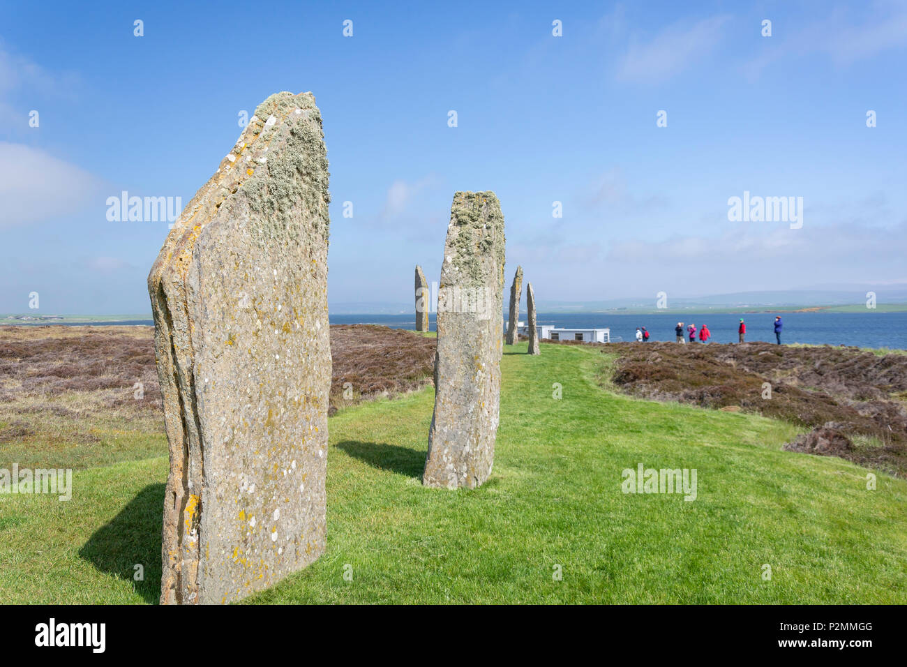 Pierres néolithiques, anneau de Shetlands, près de Stromness, Orkney Islands, continentale, îles du Nord, Ecosse, Royaume-Uni Banque D'Images