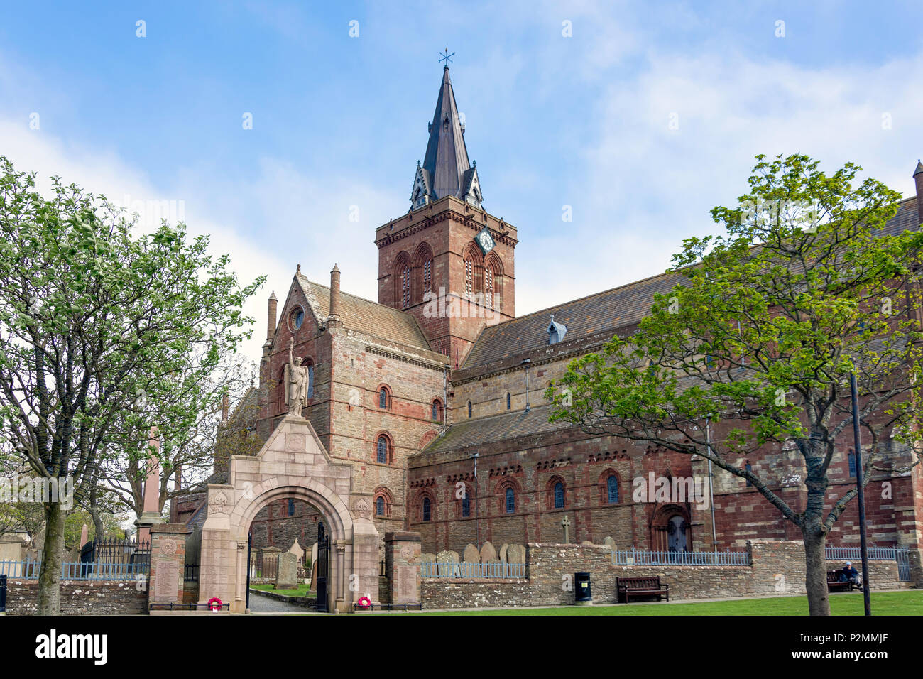 St Magnus Cathedral, Broad Street, Kirkwall, Orkney, continentale, îles du Nord, Ecosse, Royaume-Uni Banque D'Images