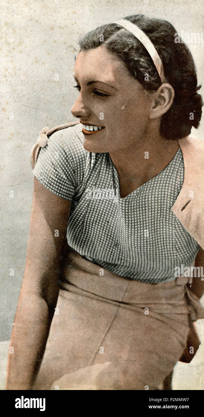 . Italiano : L'attrice Nina Simonetti durante le riprese de Il Canale degli Angeli (Pasinetti, 1934) . 25 novembre 2016. Inconnu 65 Nina-Simonetti 1934 Banque D'Images