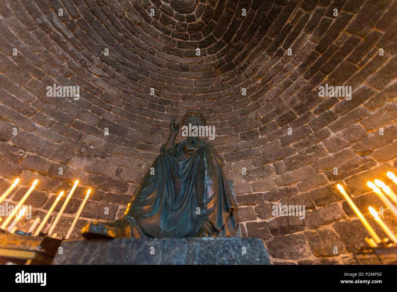 L'Italie, Ligurie, les Cinque Terre, Parc Naturel Régional de Porto Venere, Porto Venere en Golfe des Poètes, inscrite au Patrimoine Mondial de l'UNESCO, l'église Saint Pierre Banque D'Images