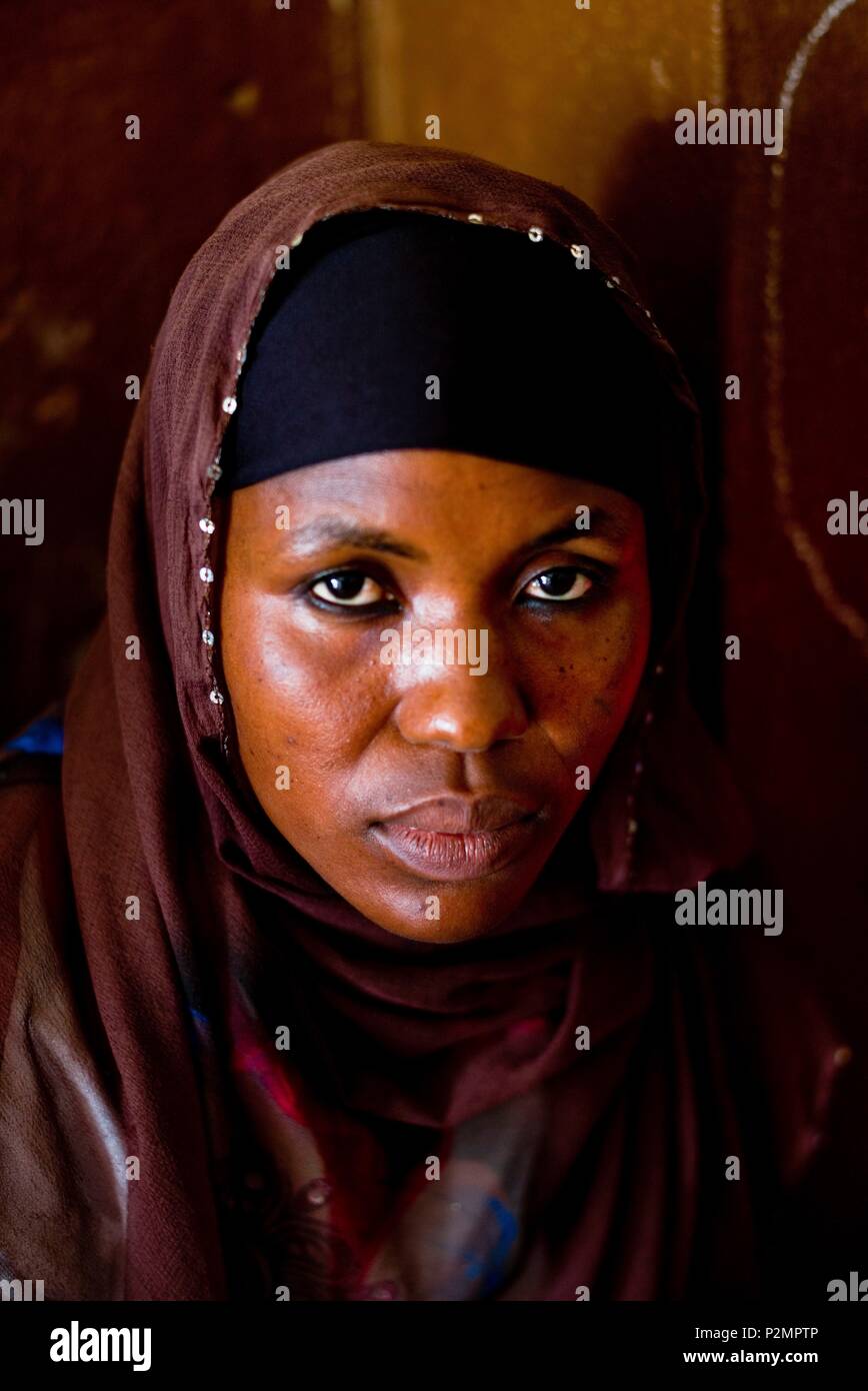 Togo, Lomé, Assilassime ONG appuyées par Entrepreneurs du Monde, portrait d'une femme bénéficiant d'un micro-crédit sans garantie Banque D'Images