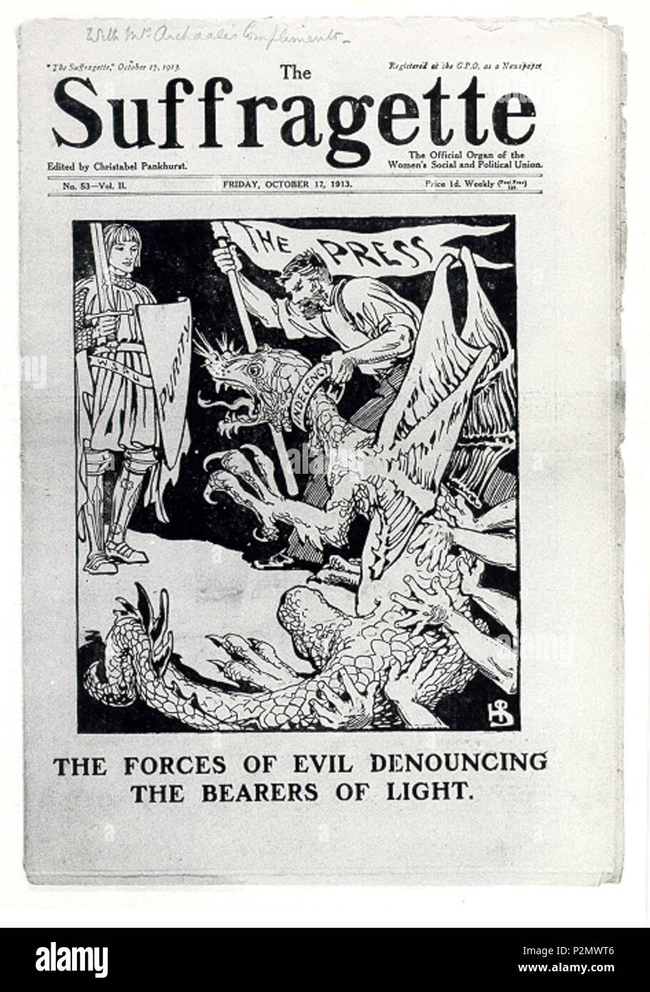 . Anglais : organe officiel du Women's social et politique Union. 1913 . 8 mai 2014, 16:28:32. 76 Rivista suffragette inconnue Banque D'Images