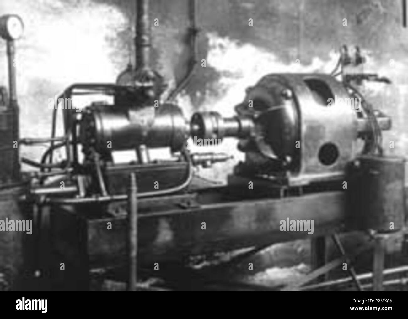 . Anglais : World's first mono-étagés et compresseur d'air à palettes lubrifiées fabriqués par Pneumofore . 31 janvier 1927. Compresseur d'Air Rotatif 78 Pneumofore Banque D'Images