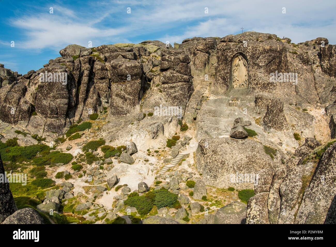 Portugal, région Centre, Malhão da Estrela col sommet (1993 m), point culminant du Portugal continental situé dans le Parc Naturel de la Serra da Estrela Banque D'Images