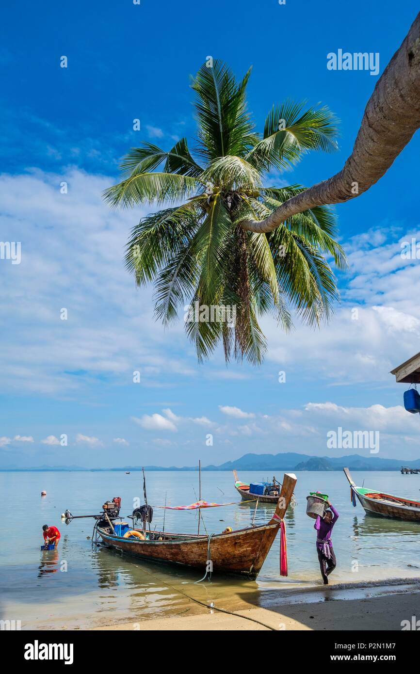 La Thaïlande, la province de Trang, Ko Mook island, côte est Banque D'Images