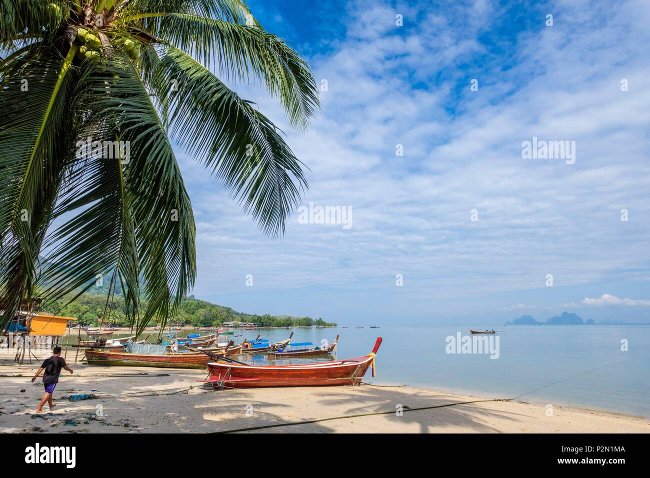 La Thaïlande, la province de Trang, Ko Mook island, côte est Banque D'Images