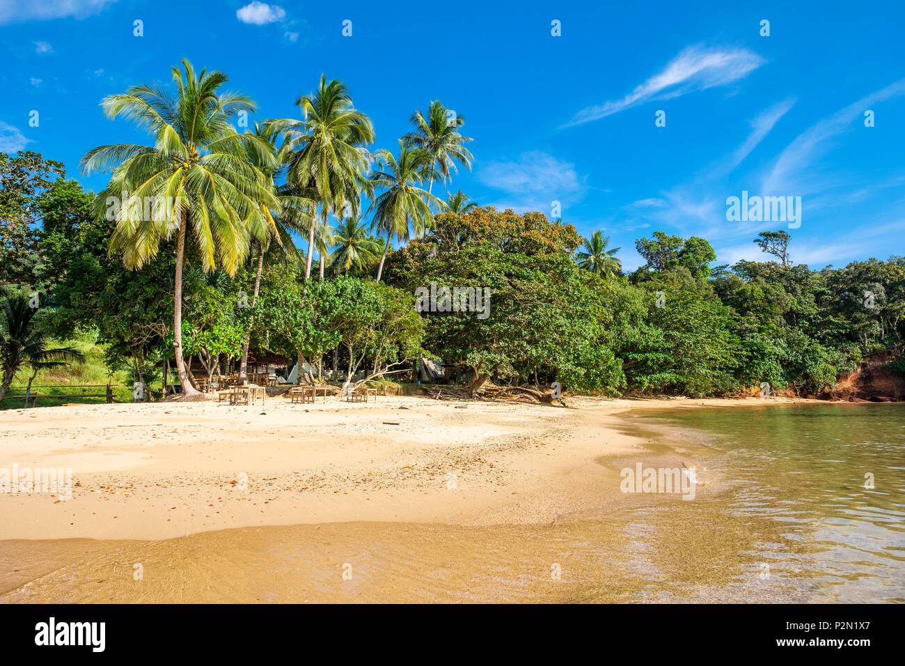 La Thaïlande, la province de Trang, l'île de Ko Libong, Kao Lang Haad beach à l'ouest de l'île Banque D'Images