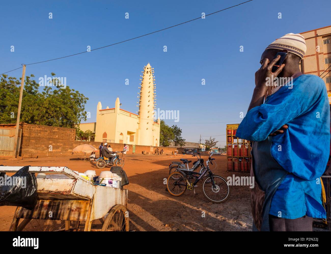 Le Burkina Faso, Boulkiemdé Koudougou, province, la grande mosquée Banque D'Images