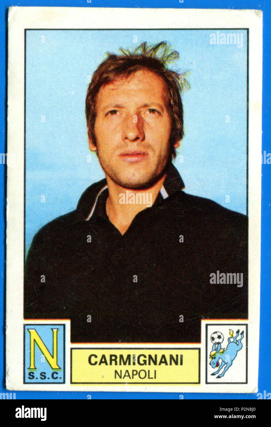 . Panini CALCIATORI 1975-1976 Figurina-Sticker n. 200 - CARMIGNANI -NAPOLI-Nouvelle . 1975 ou plus tôt. 71 Panini Pietro Carmignani c1975 Banque D'Images