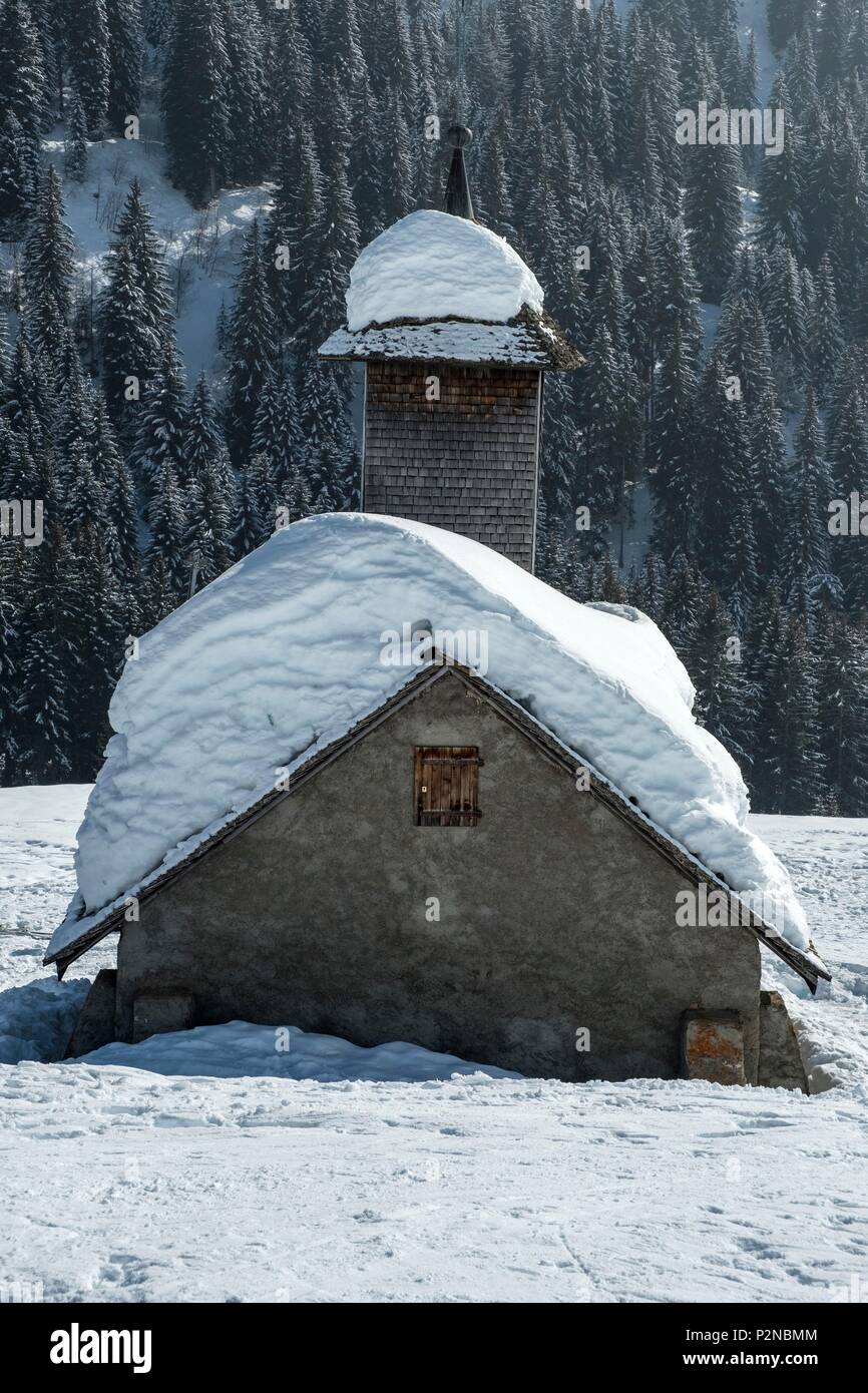 France, Haute Savoie, Le Grand Bornand, Chinaillon, la chapelle de la Duche Banque D'Images