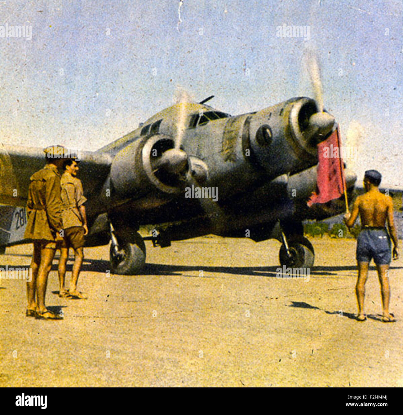 81 Savoia-Marchetti SM.79 a colori 01 Banque D'Images